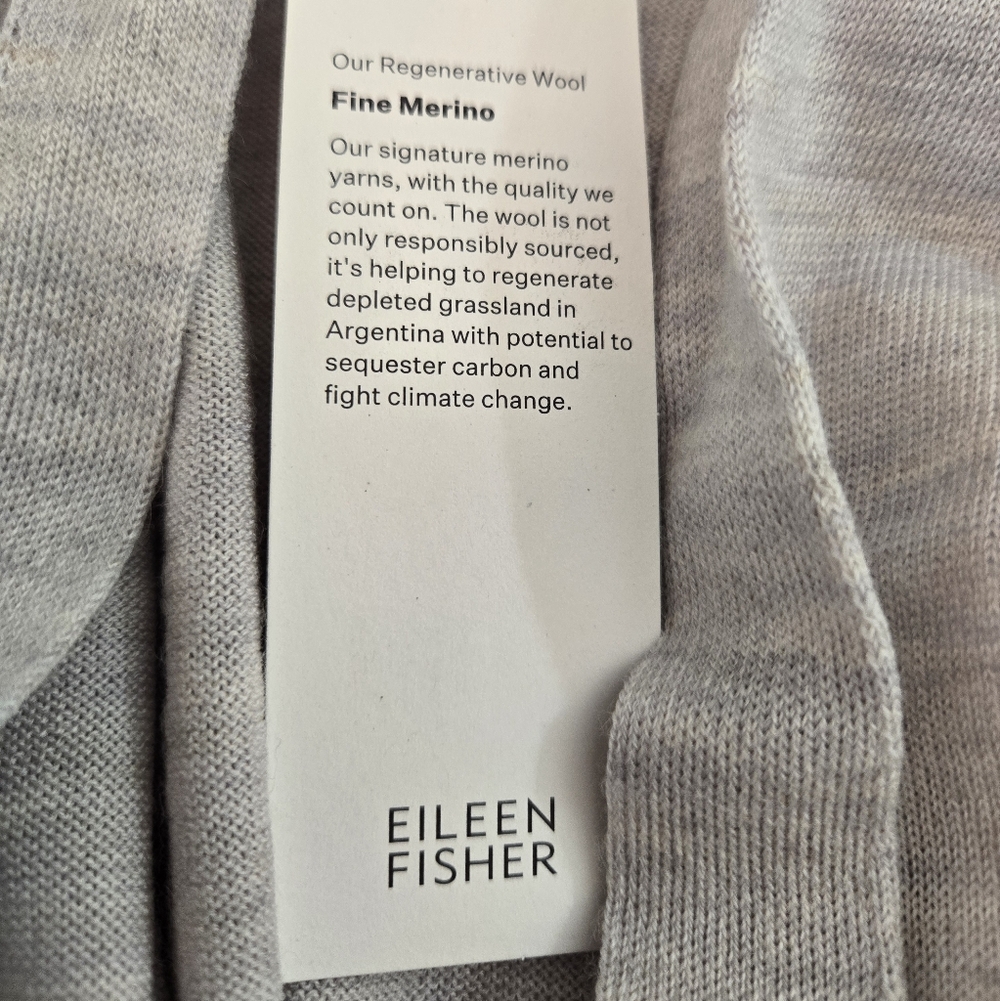 Eileen Fisher Soft Gray Knit Cardigan - Picture 11 of 14